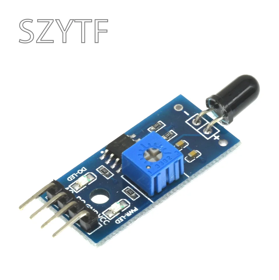 LM393 4 Pin IR Flame Detection Sensor Module Fire Detector Infrared Receiver Module for arduino Diy Kit