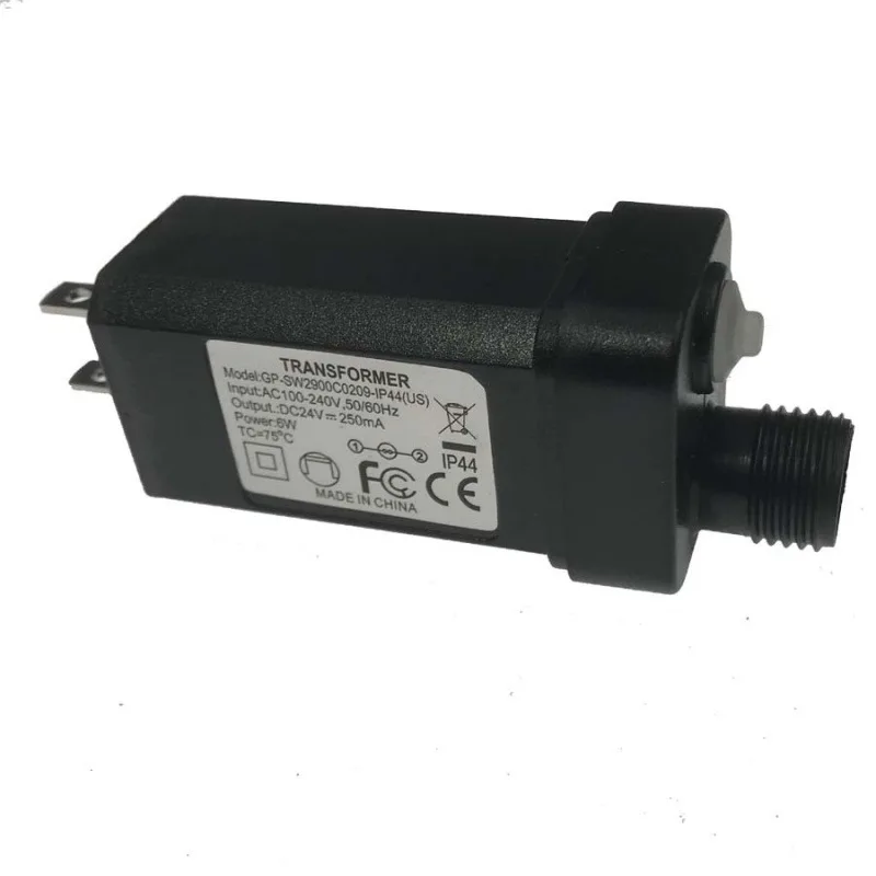 Wtyczka zasilająca US/EU do lampki sznurkowej, adapter wtyczki JT-EL/FC24V3.6W-H1-IP44 24V, 31V z 8 trybami