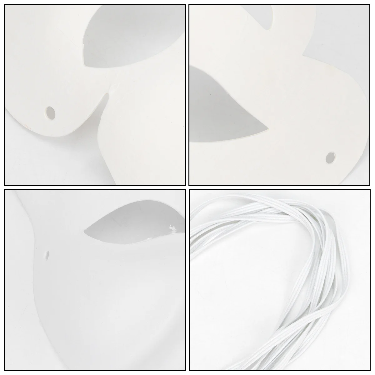 7 Uds. Máscara DIY para niños, máscaras de papel blanco en blanco para niños, arte, pintura artesanal, recuerdos de fiesta, proyecto escolar, Kit de fabricación de máscaras hechas a mano