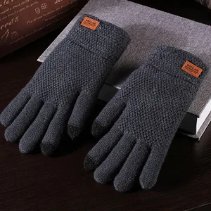 1/2 pcs autumn winter version of the touch screen mesh plus velvet thickening gloves outdoor riding gloves for men accessories gifts 10 Main Sales Gift for Man - №8