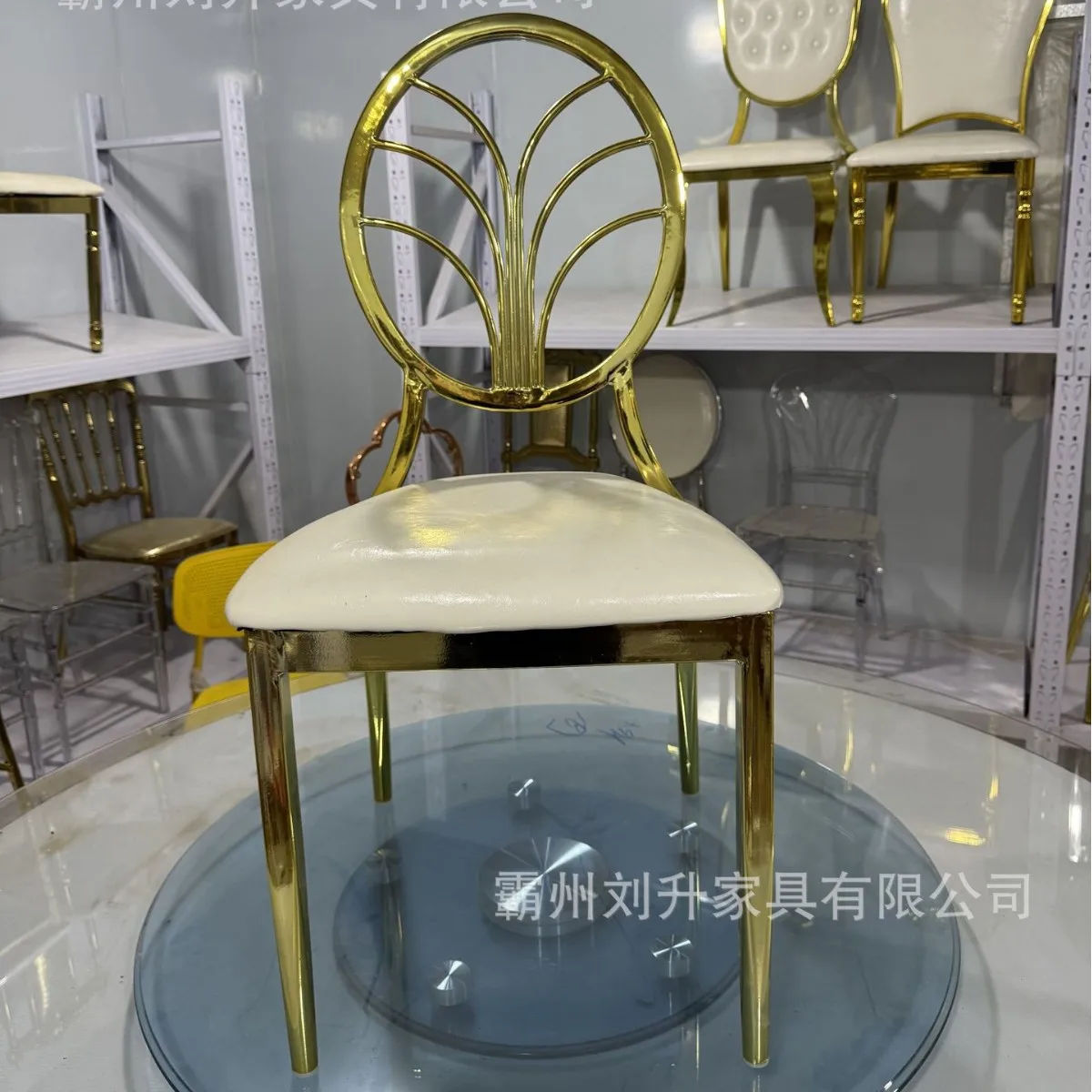 

Hotel chairs wedding banquet golden restaurant church round back sun chair