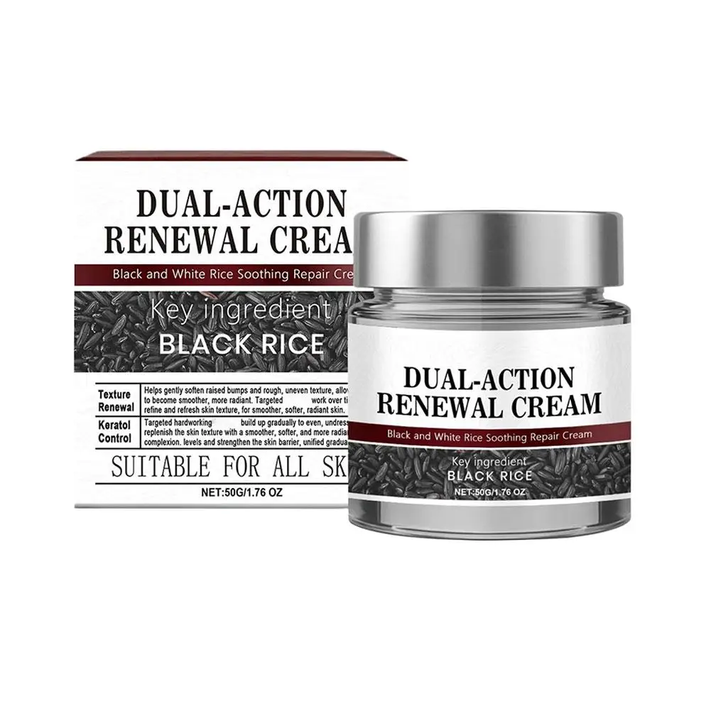 

Black Rice Repair Soothing Cream 50ml,Mole & Wart Skin Renewal Care,Gentle Non-Irritating,Deep Hydration Repair