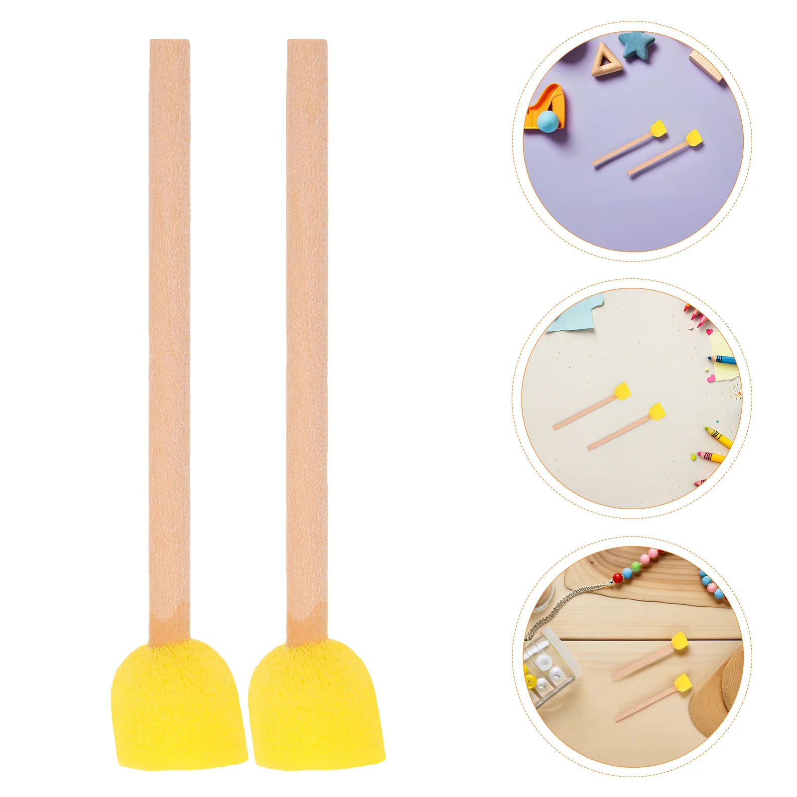 80 peças escova de esponja redonda esponjas de pintura para iniciantes ferramentas artísticas pincéis alegre