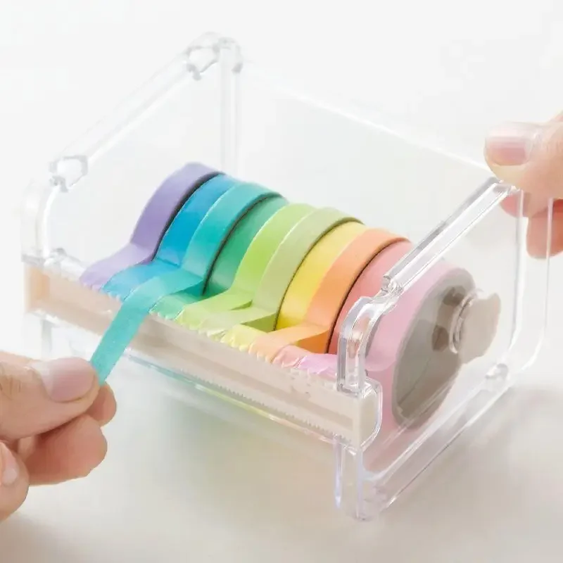 Eyelash Extension Tape Transparent Storage Cutter Color Tape Cutter Split Grafting Eyelashes Desk Tape Office Stationery