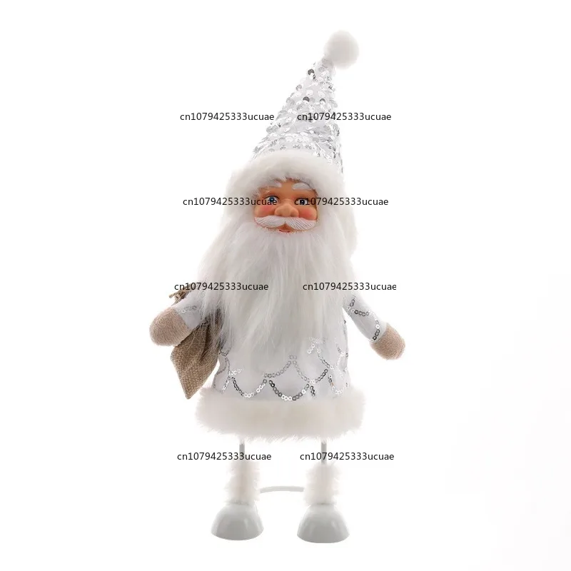 

Christmas New Product 40cm Iron Art Santa Claus Figurine Static Elder Christmas Gift Decoration Window Display