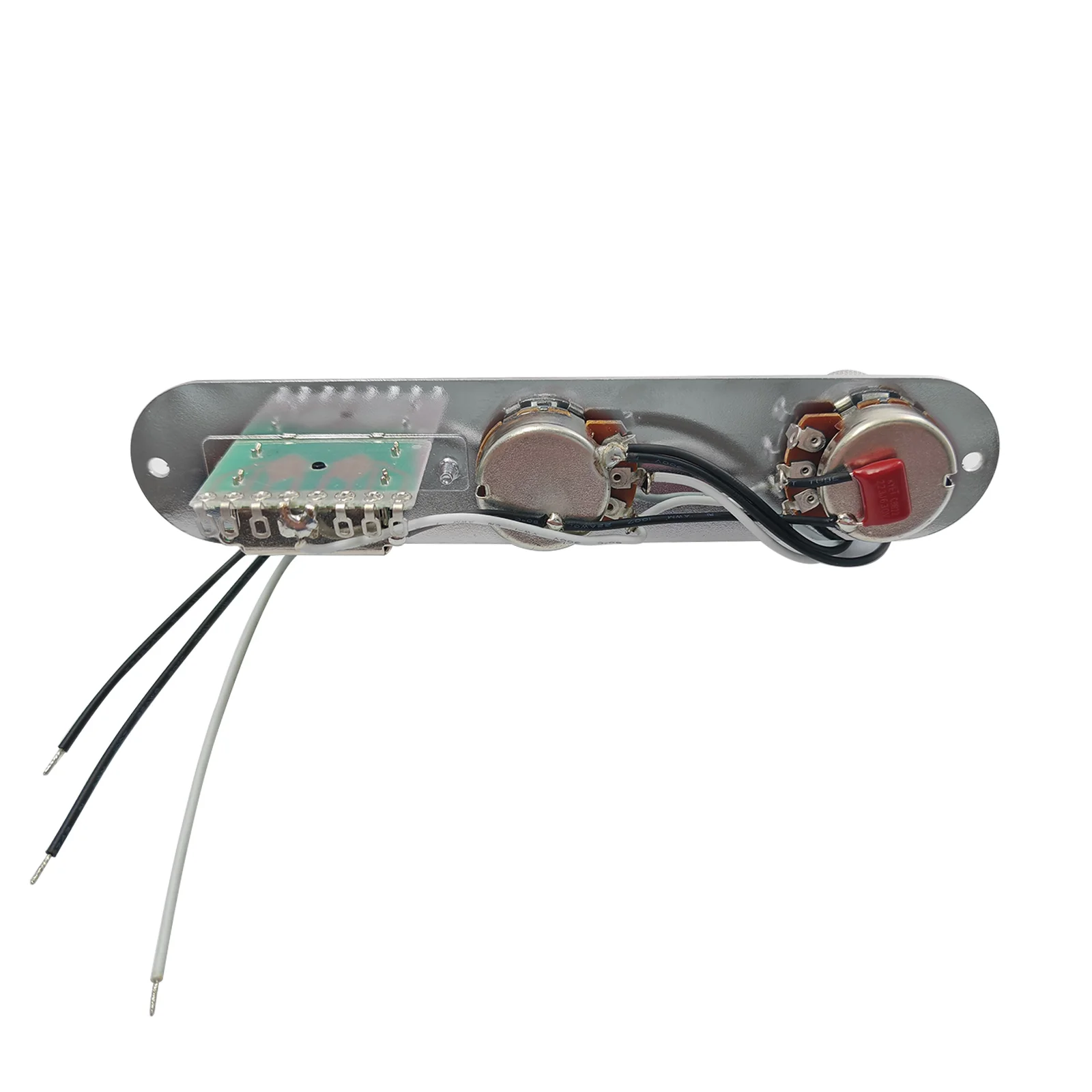 PHRILM Loaded TL Control Plate Vorverdrahteter 3-Wege-Control Plate Kabelbaum mit Tone-Lautstärkeregler für E-Gitarre – Detail 3