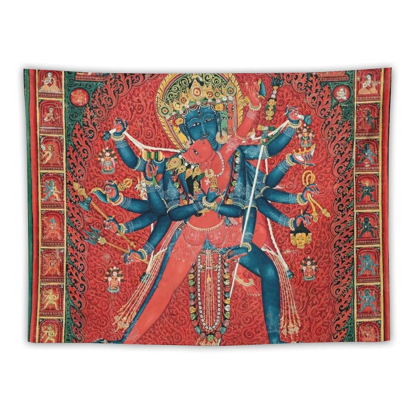 

Chakrasamvara and consort Vajravarahi Tapestry Wall Deco Wall Hanging Decor Tapestry