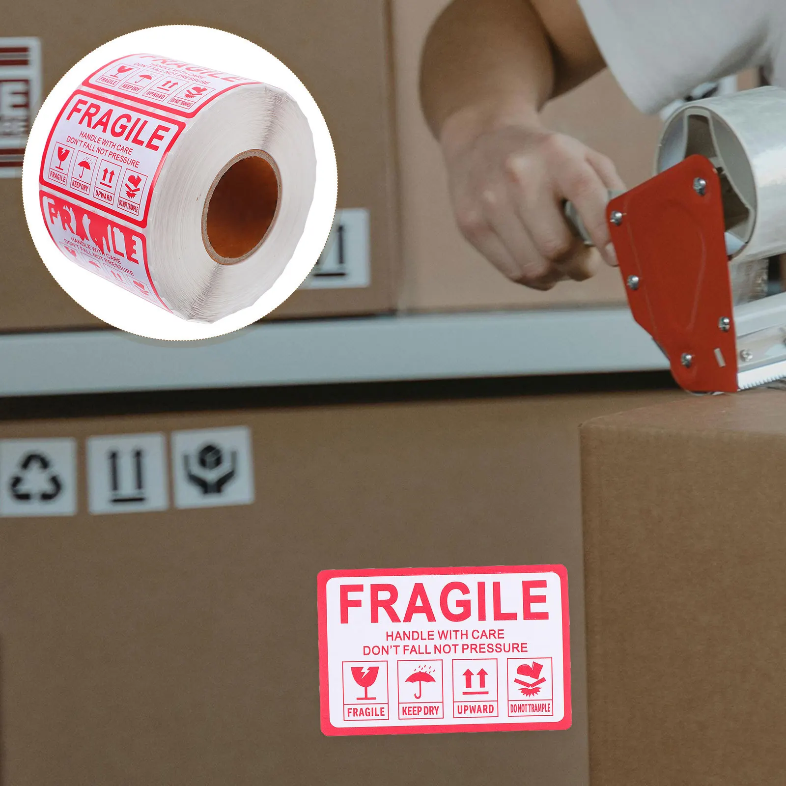 

1000Pcs Shipping Fragile Warning Labels Adhesive Handle Care Stickers Packing Labels for Small Business Moving Packaging