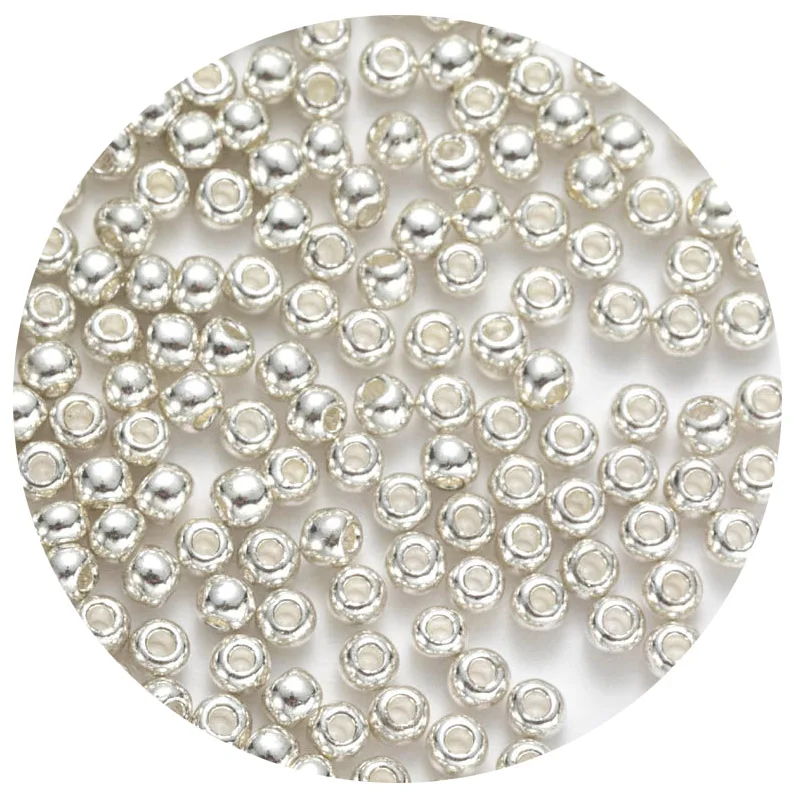 2.0MM Japanese Round Bead Metallic Round Glass Bead Used For DIY Manual Sewing And Weaving Process