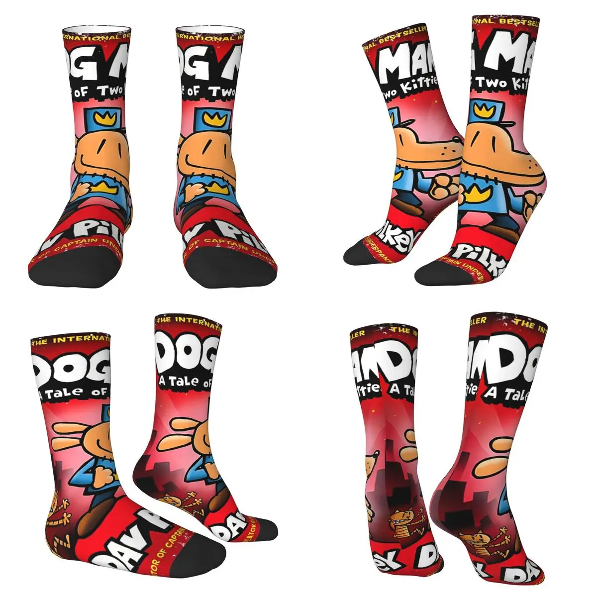 

Носки Dogman Poster Anime Adventure Movie, впитывающие пот носки в стиле Харадзюку, всесезонные длинные носки унисекс на День святого Валентина