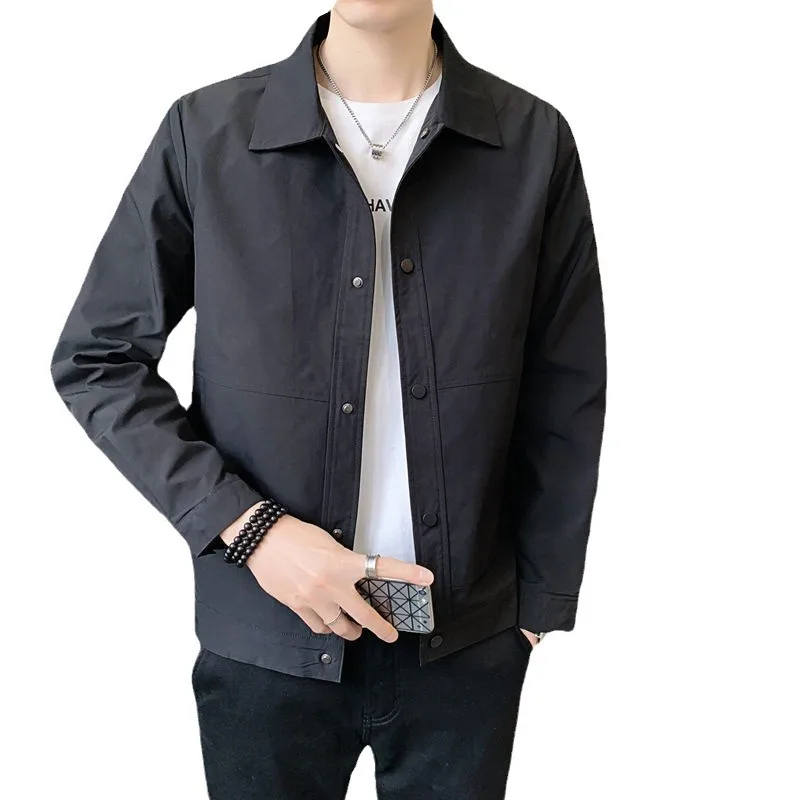 Fashionable and Trendy Single-layer Jacket for Men in Spring and Autumn, Thin Executive Jacket, New Casual and Loose Outerwear, - Image 6