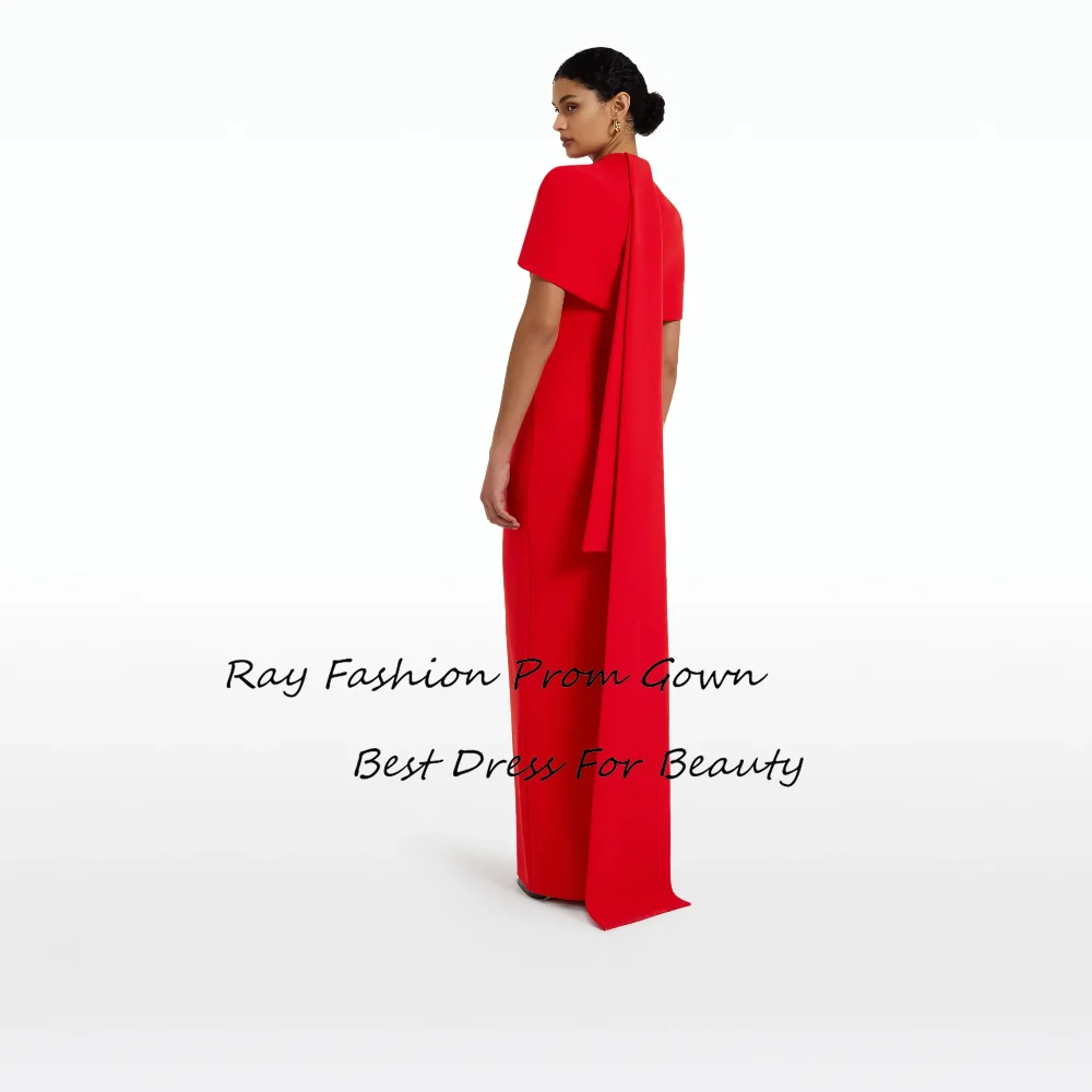 Ray Fashion Mermaid Prom Dress High Neck With Shawl Sleeveless Floor Length For Women Formal Occasions فساتين سهرة Saudi Arabia