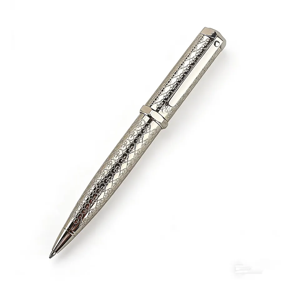 

Luxury Retractable Ballpoint Pen,Metal Engraved Pattern Business Office Signature Pen, Smooth Writing School Stationery Supplies