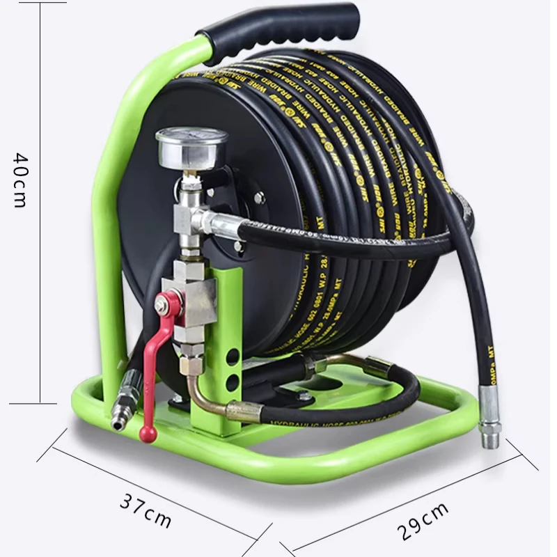 30M Portable High Pressure Power Jet Manual Hand Held Hose Reel Car Wash Machine Cleaning Equipment Part Professional Hose Reel