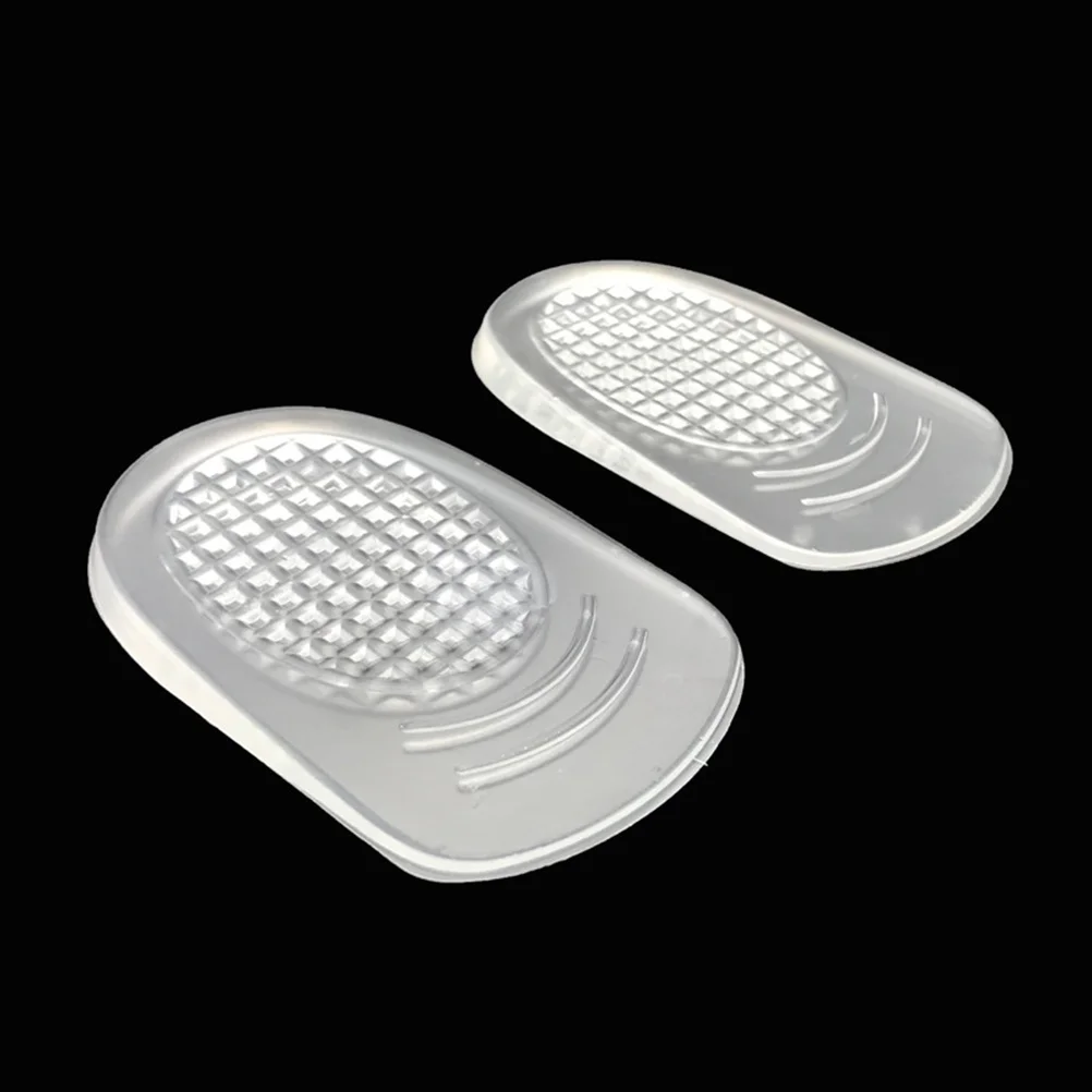 

4 Pairs Internally Raised Heel Pad Silicone Shoe Comfort Pads Half Insole Insoles