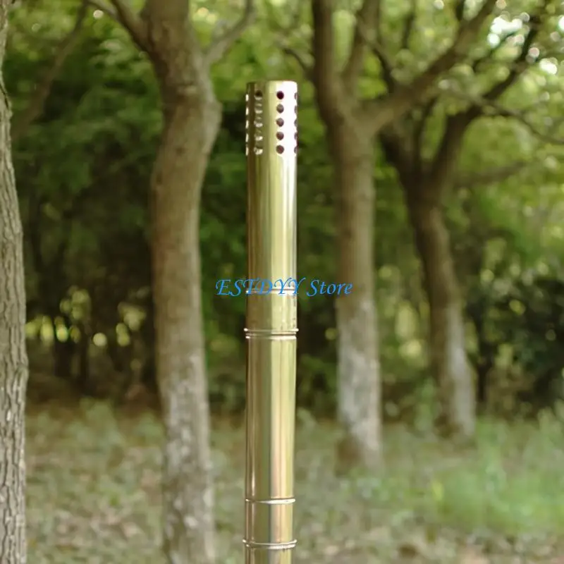 G6DE – ensemble d'accessoires cheminée Camping Type lourd, débit réglable, Construction en acier inoxydable, essentiel