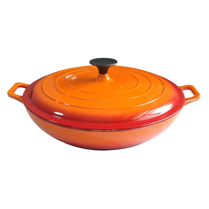 cast iron cookware enamel shallow round cast iron large casserole