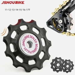 JSHOUBIKE Rear Derailleur Pulley Roller Idler Bearing Jockey Wheel Parts for Bikes Bicycle Speed 11 12 13 14 15 16 17 Tooth MTB