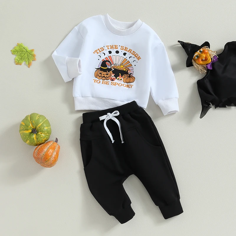 

Infant Boys 2-Piece Outfit Set with Long Sleeve Hoodie and Elastic Waist Jogger Pants featuring Dinosaur Print