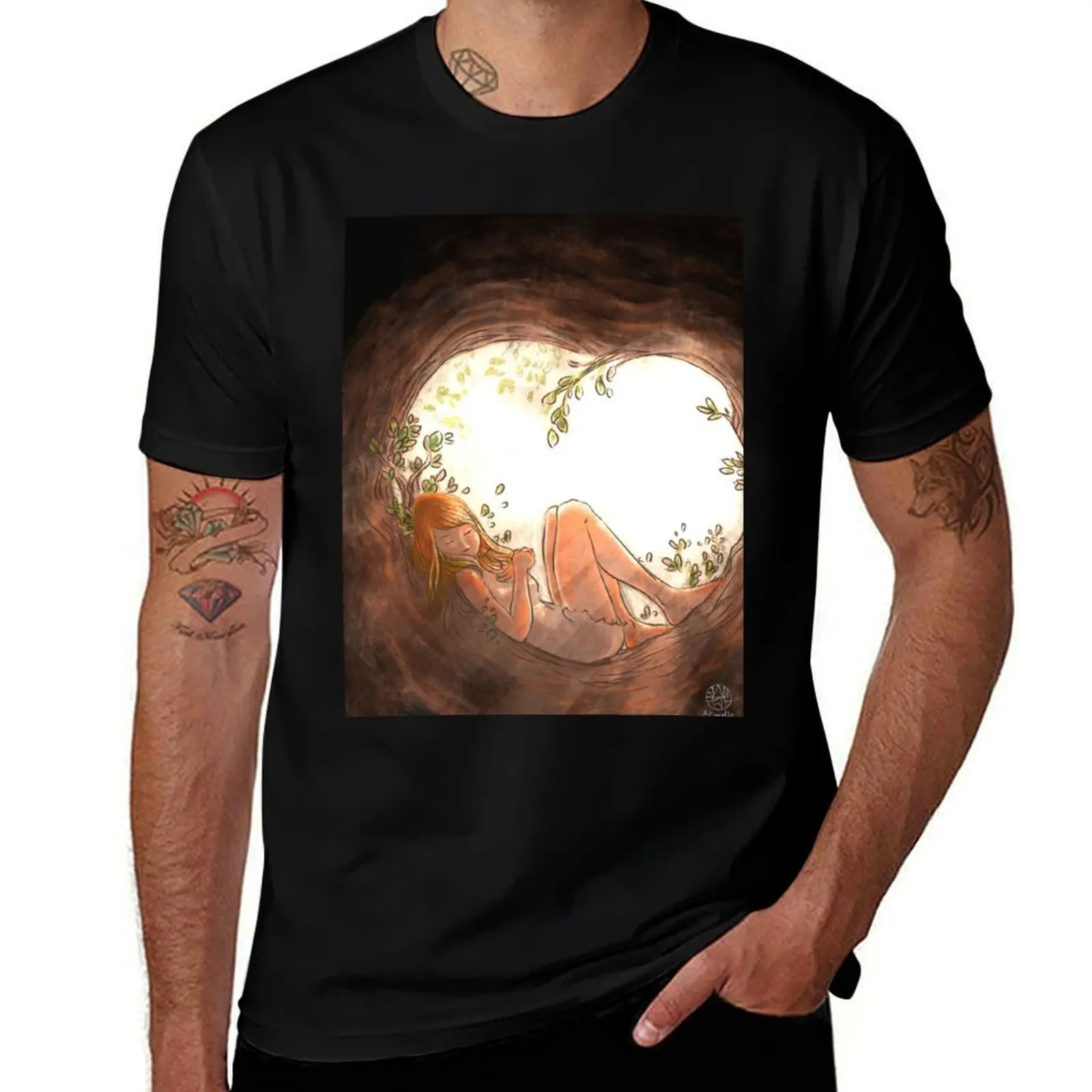 

In the hollow of me, the refuge T-Shirt man t shirts high quality luxury brand funny t shirts man T-Shirt