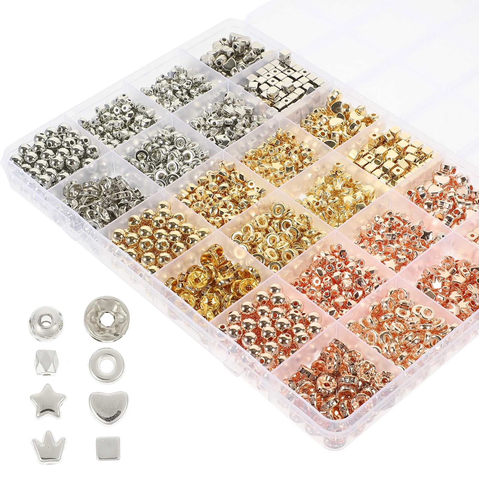 

DIY Beads Set Necklace Making Kits Bracelet Material Smooth Spacer Beads Wear Resistant Durable Safe Beading Supplies Jewelry