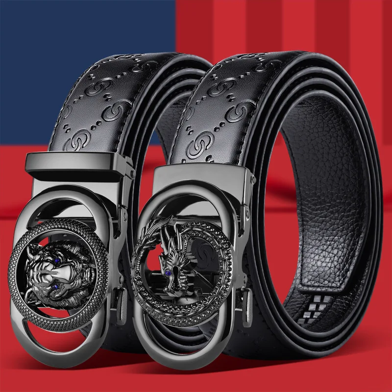 

Luxury Brand Men Belt High Quality Leather Business Designer famous Belts for men Jeans Strap Male Metal Buckle belt