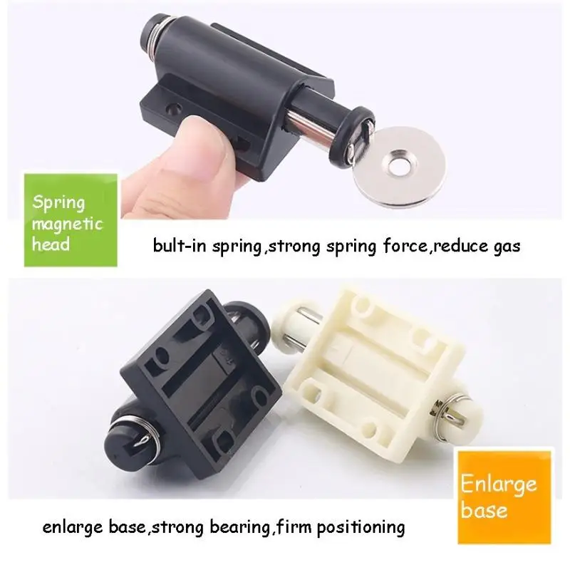 2Pcs Lot Rebounding Magnetic Drawer Latch Door Closer Furniture Hardware Cabinet Catches Door Stopper for Wardrobe Kitchen
