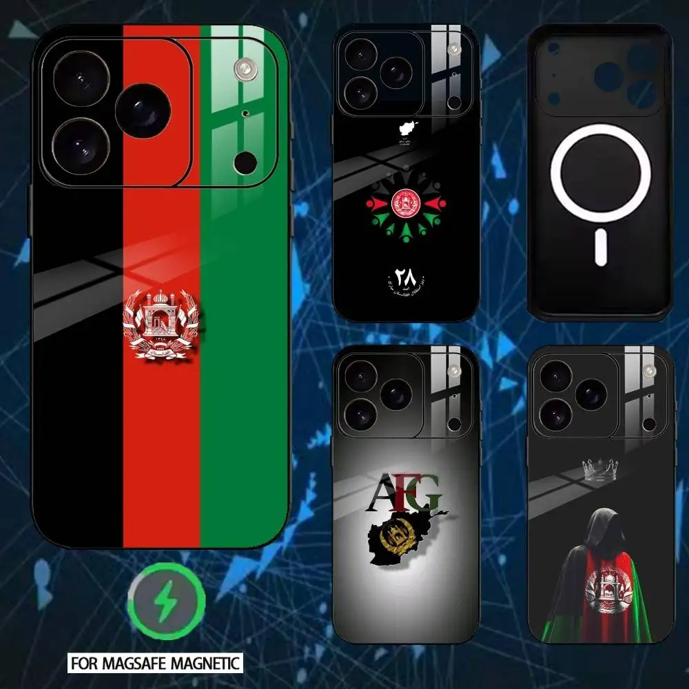 

Flag of Afghanistan Phone Case For iPhone 17/16/15/14/13/12/Plus/Pro/Max for Magnetic Wireless Charging