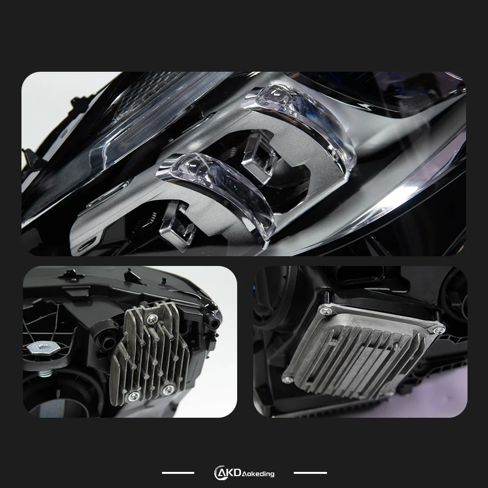 AKD Head Lamp for Benz W205 LED Headlight 2014-2020 Headlights C200 C260 C300 DRL Turn Signal High Beam Angel Eye Projector Lens