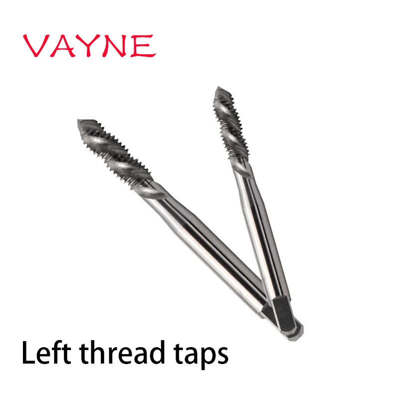 HSSE Left Hand Fine Thread Spiral Fluted tap M3 M4 M5 M6 M7 M8 M9 M10 M12 X0.35L X0.75L X1.25L X1.5L Machine Screw Thread taps