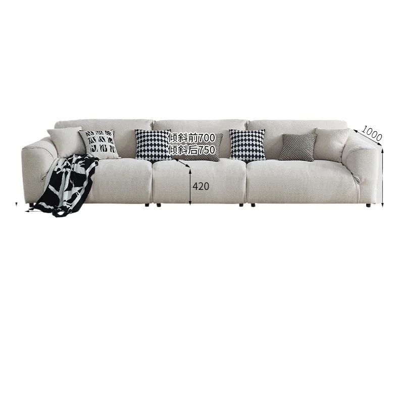 

Fabric straight row, French retro white, small apartment removable and washable, medieval sofa