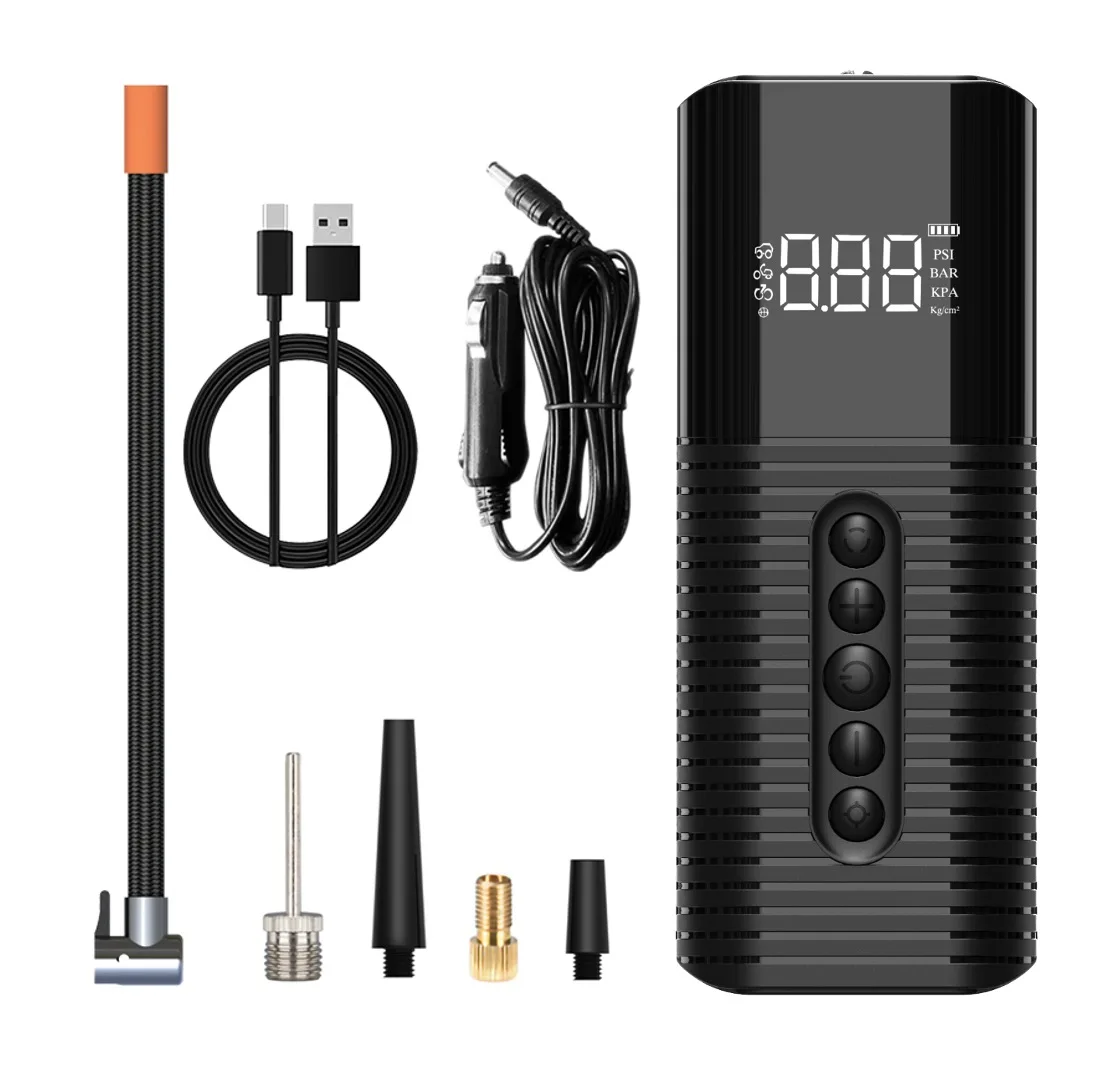 Strong Power Digital Showing air Pump Car Tyre Inflatable air Digital Tire Inflator With Pressure Gauge