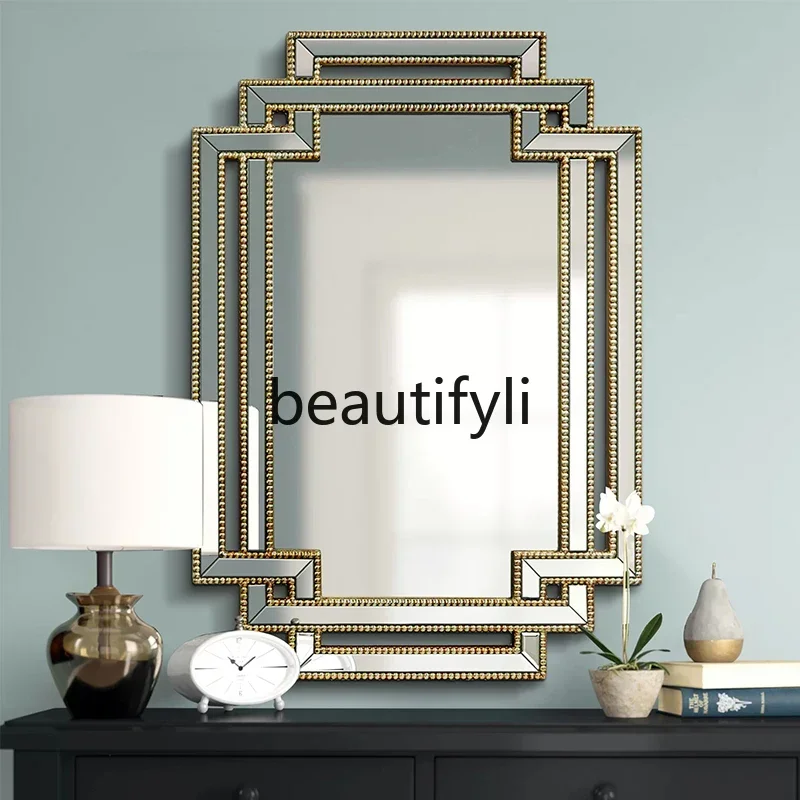 

European entrance bathroom dining side decorative mirror American toilet mirror dresser bathroom full-length mirror