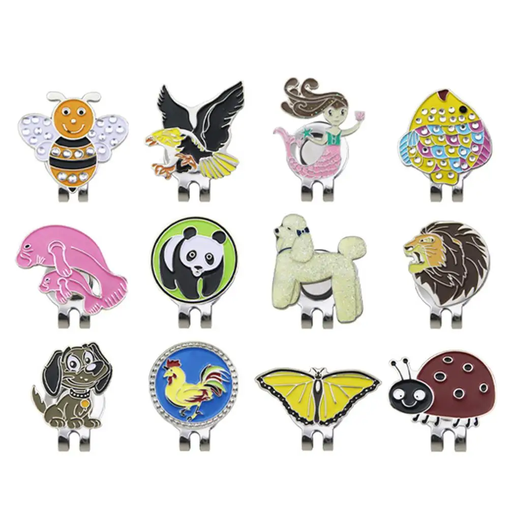 1PC Golf Hat Clip Mark With Magnetic Exquisite Animal Pattern Detachable Golf Marker Accessories Supplies Drop Shipping