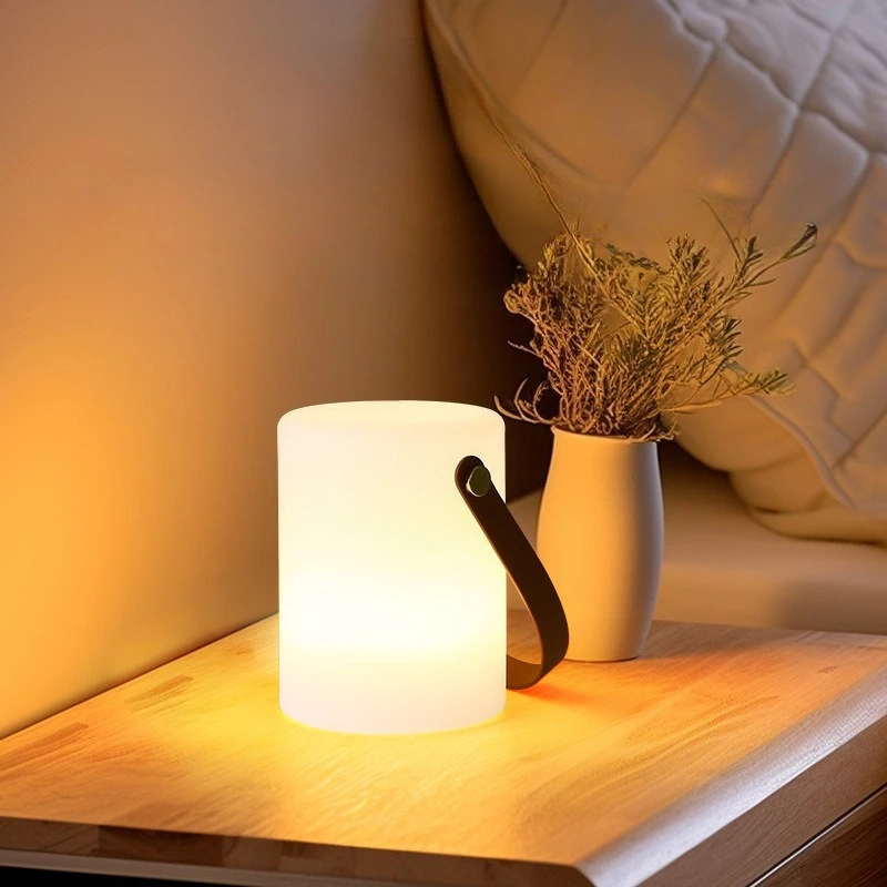 

Portable LED Desk Lamp Chargeable Round Design Night Light Home Decor Decorative Lighting
