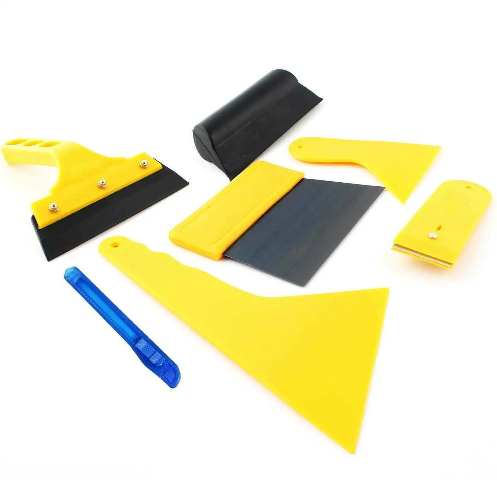 

Wow 7pcs Window Tint Tool Kit Auto Car Wrap Film Tinting Squeegee Razor Blade Scraper Professional Vehicle Home Application