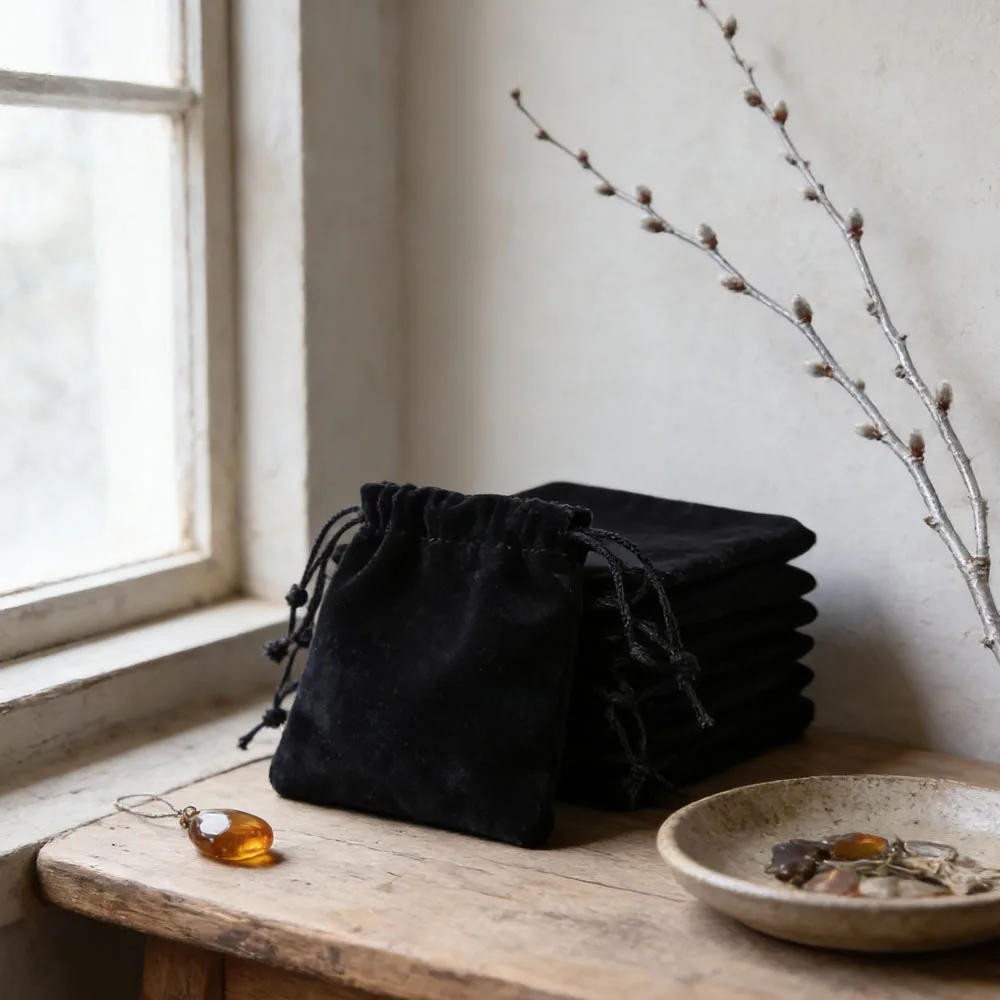 

100Pcs Jewelry Velvet Drawstring Gift Bag Jewellery Packaging Pouch Wedding Favors Candy Goodies Storage pochette bijoux Pockets