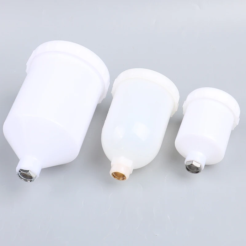 125/250/600ml Plastic Spray Paint Cup Sprayer Cup Air Gravity Feed Paint Spray Pot Thread Connector For Spray Gun Parts