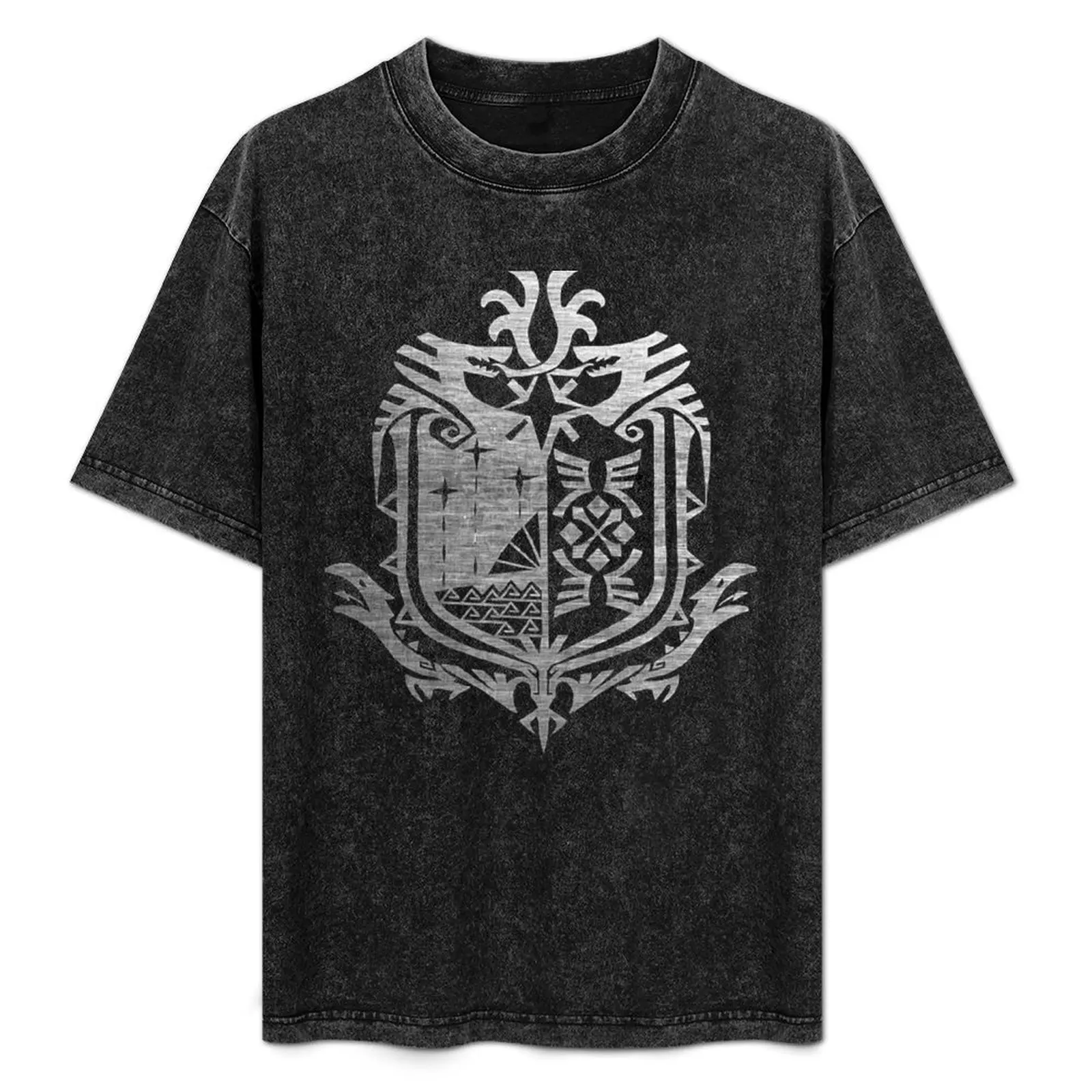 Monster Hunter World Emblem T-Shirt aesthetic clothes vintage anime shirt blacks T-shirts man T-shirts for men cotton