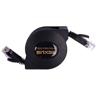 New Retractable Flexible Flat CAT-6 RJ45 Network Ethernet Patch Cable For Modem Router LAN Network 1m 2m