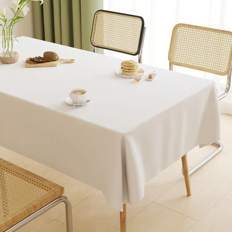 

DSL675-JIN Cream lambskin tablecloth solid color atmosphere dining table cloth rectangular heat-resistant