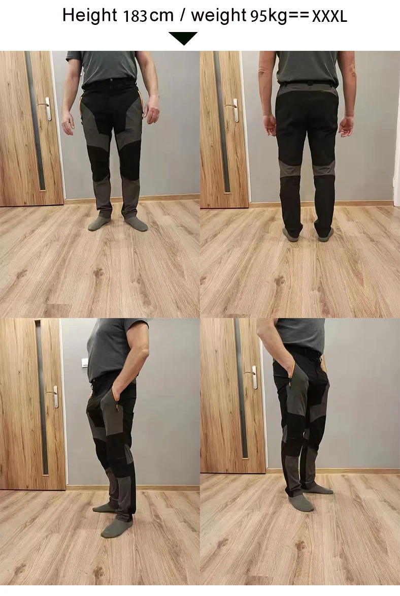 TRVLWEGO Herren-Sommer-Sporthose, atmungsaktiv, Wanderhose, Camping, Spritzschutz, schnell trocknend, UV-beständig, elastisch, dünn – Detail 2
