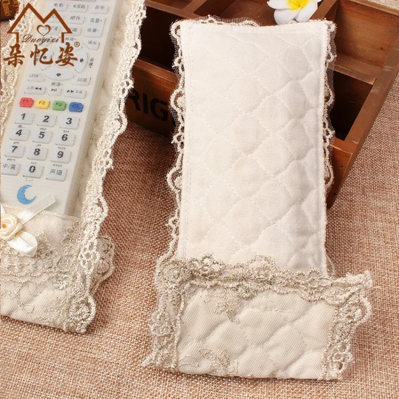 Europe Modern Household Remote Control Covers Lace Floral Dust-proof Cover Multi-functional TV Air Conditioner