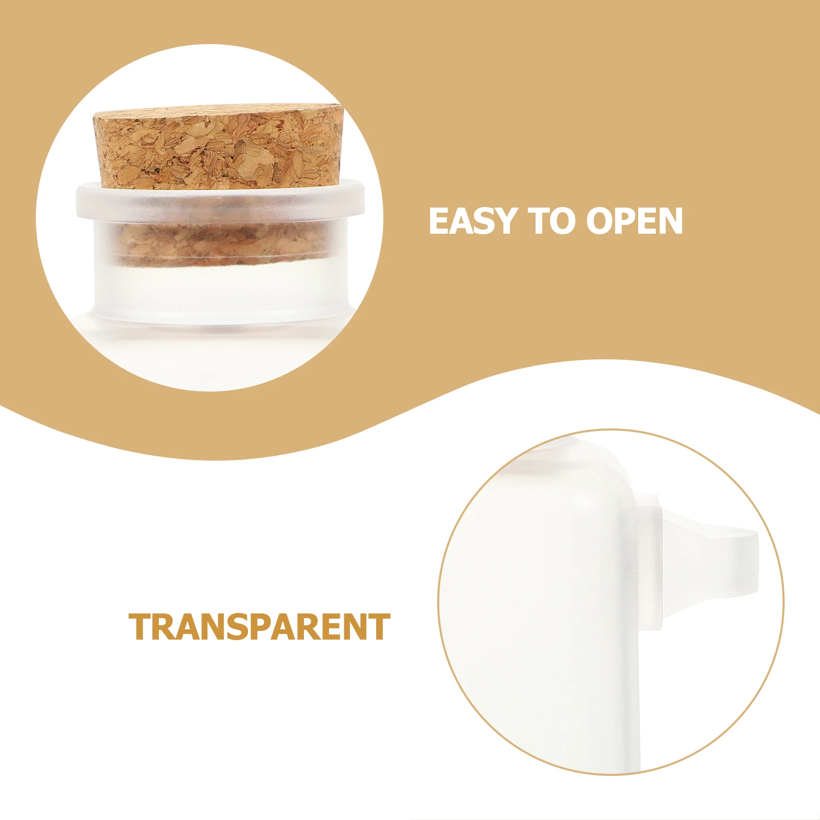 

6Pcs Bath Salt Storage Bottles Cork Frosted Sealed Jar Portable Empty Containers Refillable Powder Holders for Travel Cosmetics