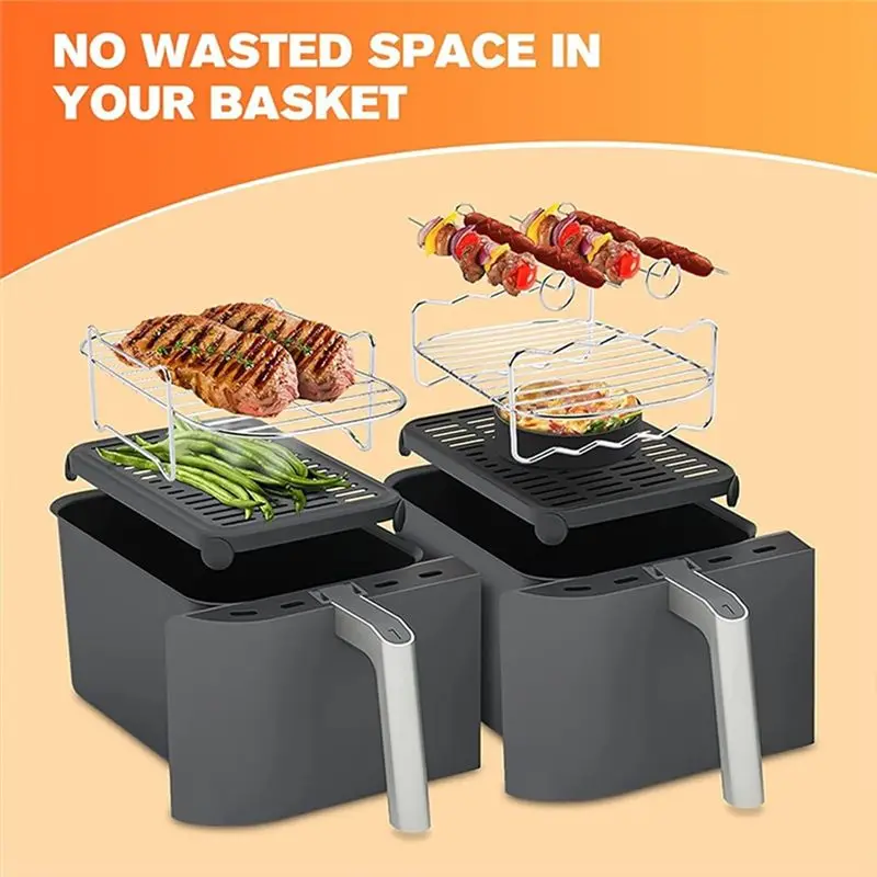 Baketron Air Fryer Rack For Tefal EY9018 5.2/3.1 L, Cooking Grate For Tower T17099 Salter EK5729 9L Accessories