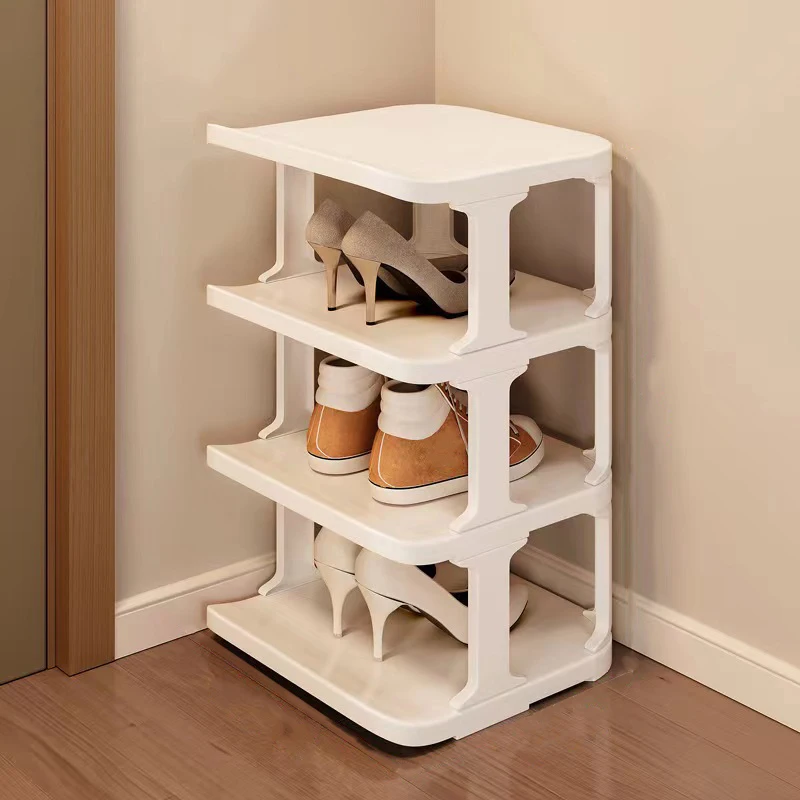 4 Layers Shoe Racks Detachable Shoe Cabinet Simple Shoes Storage Organizer Space-saving Shoes Shelf Door Matching Cabinets