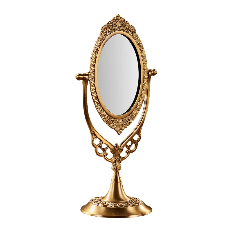 European brass engraving pattern seat mirror crafts French creative home decoration crafts accessories decorations