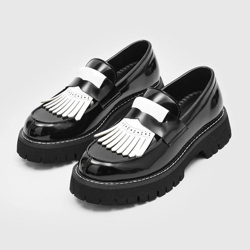 

Men Business-style Fringed Shoes Multi-colors British-style Casual Thick-soled Comfortable Fashionable Derby Shoes Man