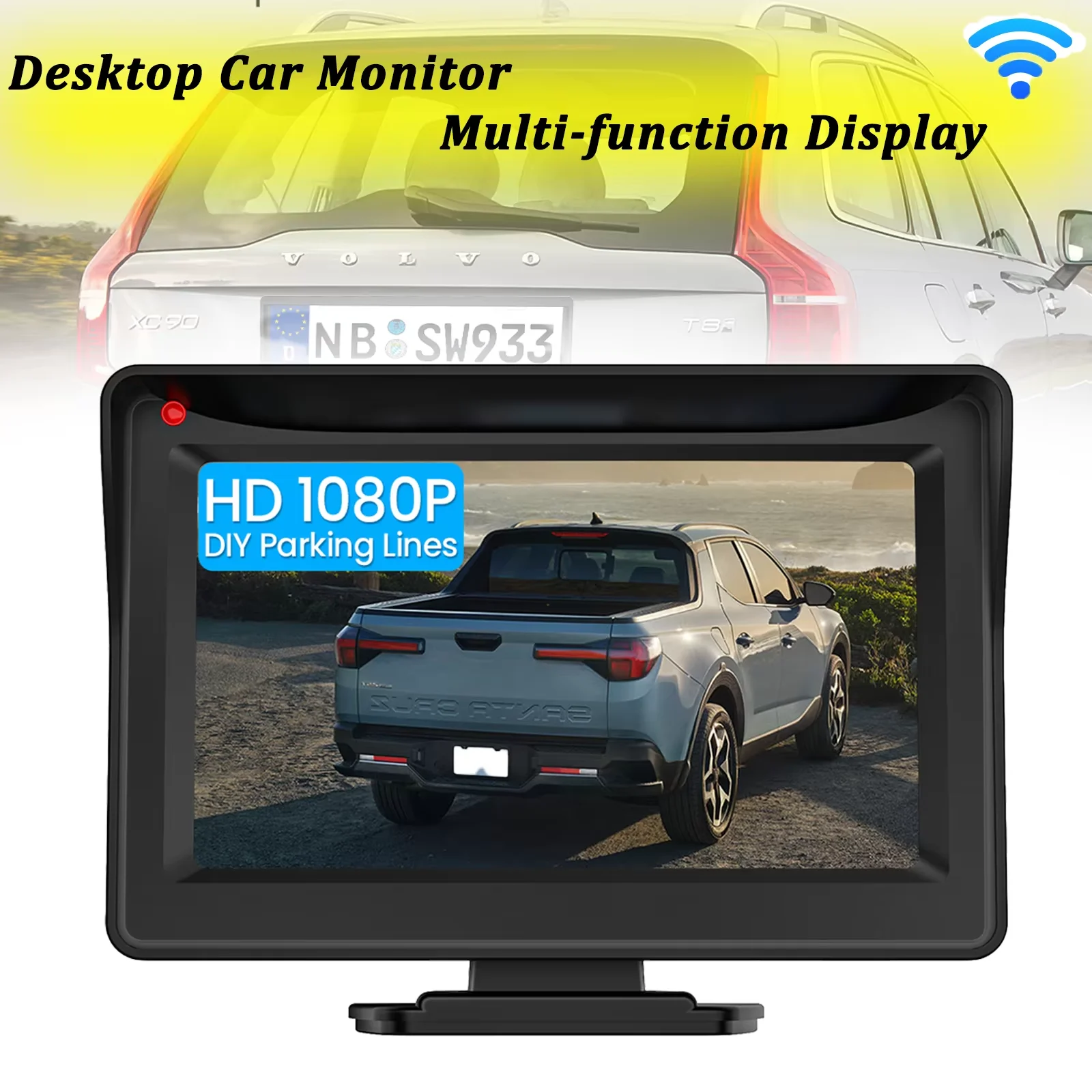 4.3inch Solar Vehicle Wireless Reverse Camera For Car RV Truck Trailer ...