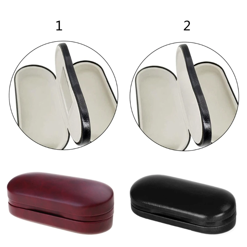 Portable Glasses Case Double Eyeglasses Case Eyeglasses Holder Double Layer Glasses Case Dual- Glasses Case